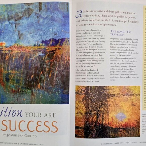 Quilting Arts Magazine October November 2008 Five Ways To Design With Inkjet Pri - Picture 9 of 13